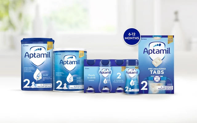 Aptamil 2 Follow On Baby Milk Formula Pre-Measured Tabs, 6-12 Months, 24 x  5 tabs : : Grocery