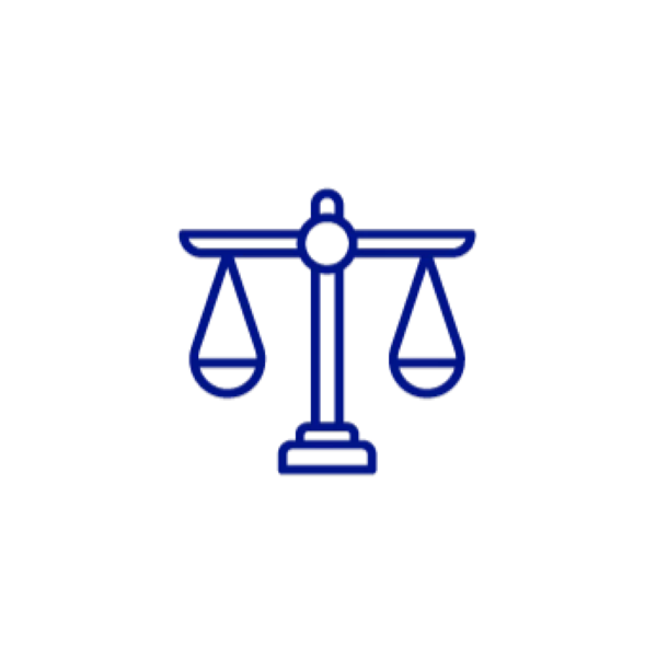 Icône représentant une balance, symbole d’équilibre et d’égalité.