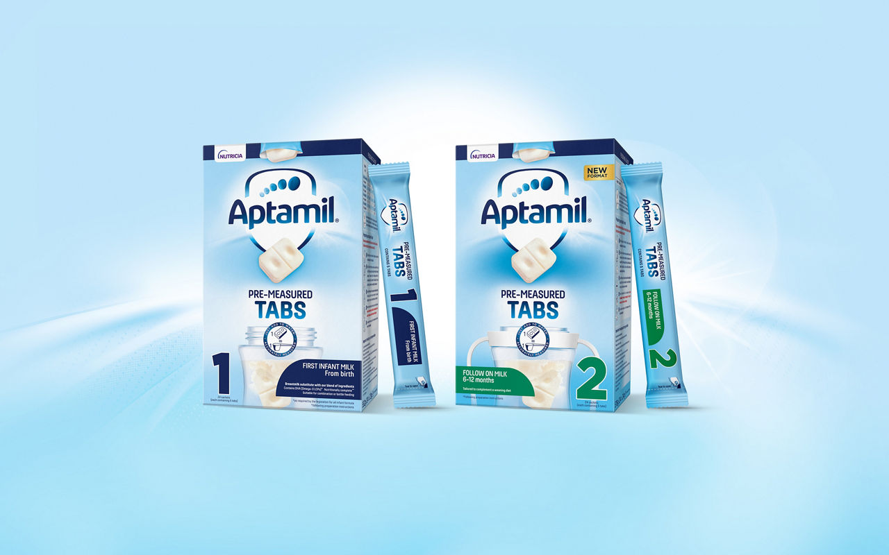 Aptamil Pre-Measured Tabs 2 Follow On Milk 6-12 Months 24 Sachets