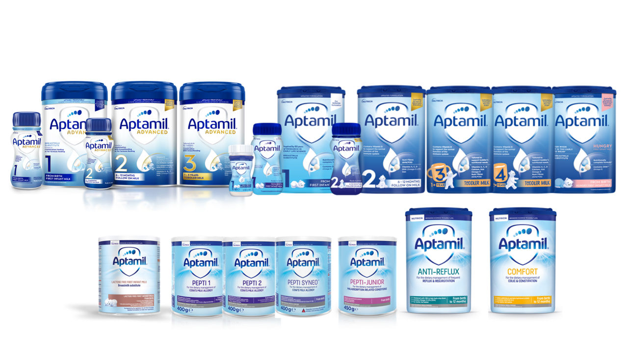 Aptamil Formula Milks, Product Range