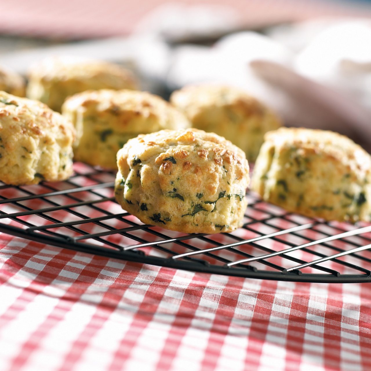 Image of cheese and spinach scones to accompany recipe