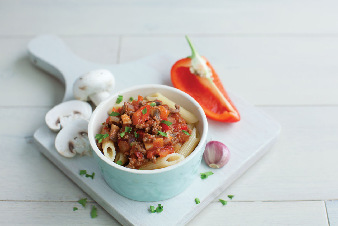 pasta bolognese with Aptamil pepti