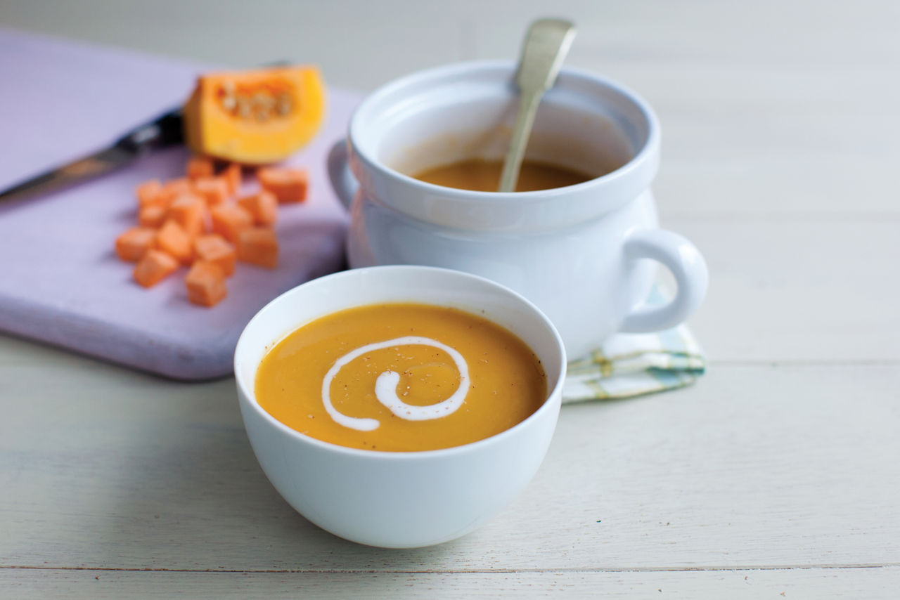 sweet potato and butternut squash soup with aptamil pepti