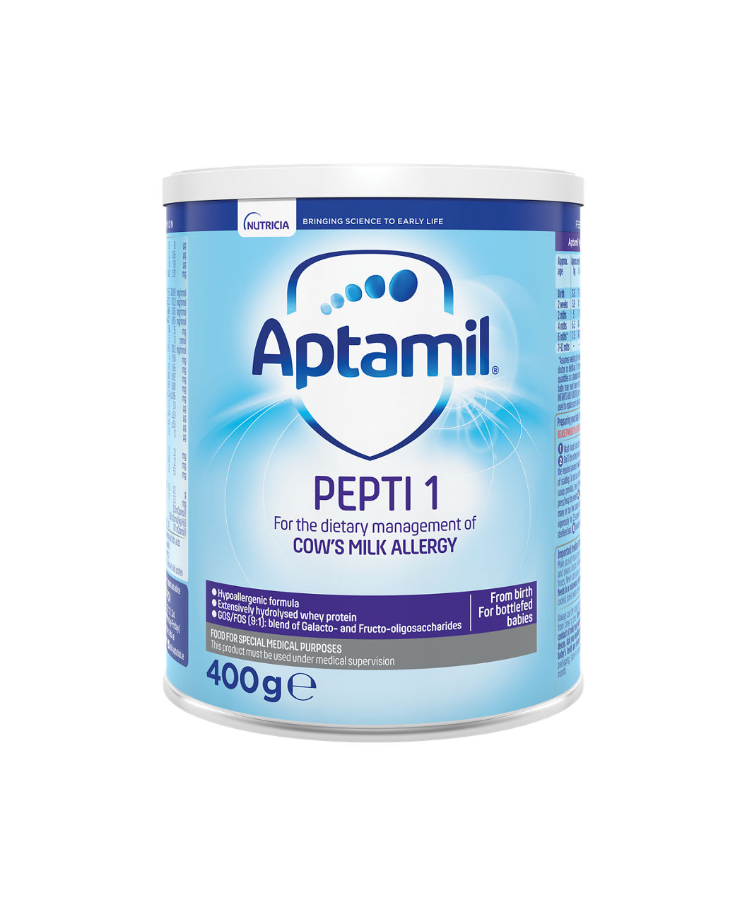 Aptamil Pepti 1 400g tin packshot