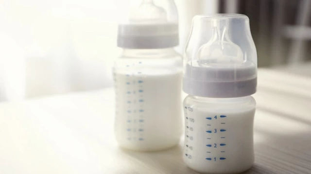 baby bottles on a table