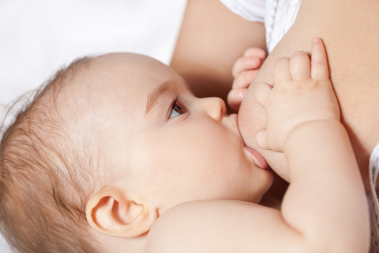 baby breastfeeding