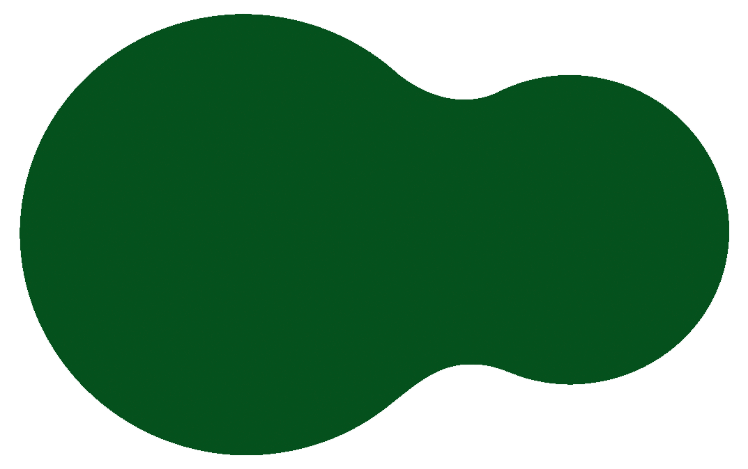 Abstract dark green organic blob shape