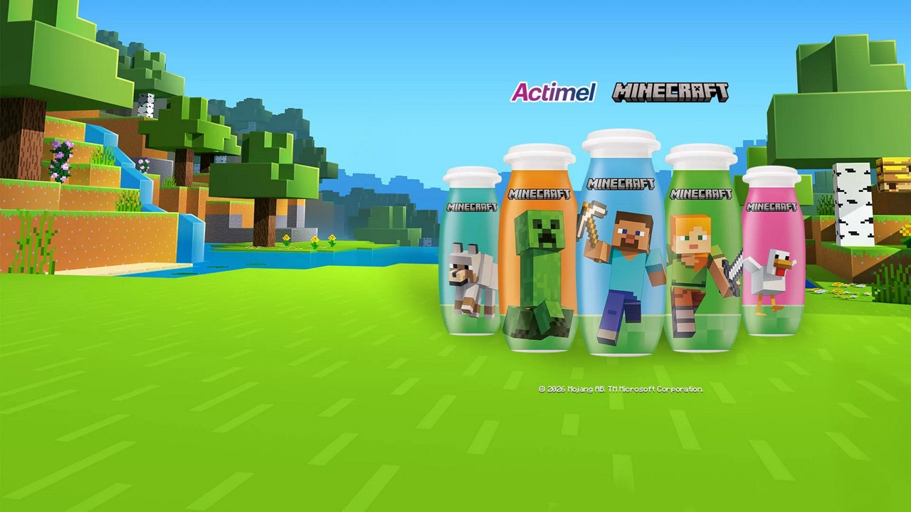 Actimel Minecraft banner