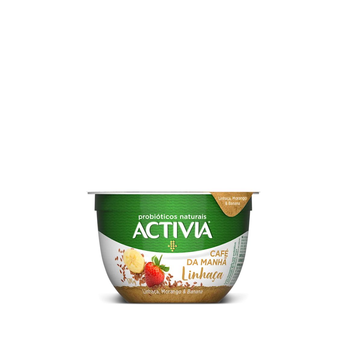 Activia Café da Manhã sabor Linhaça, morango e banana