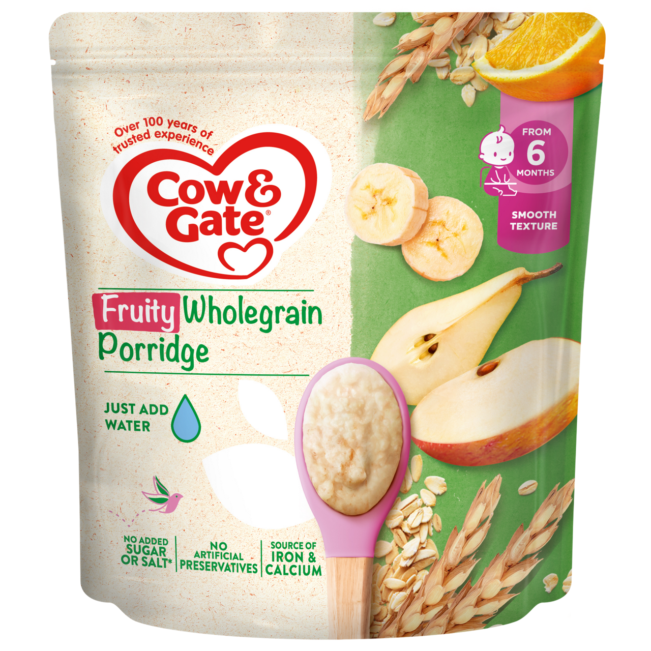 C&G Fruity Wholegrain Porridge 6m - front