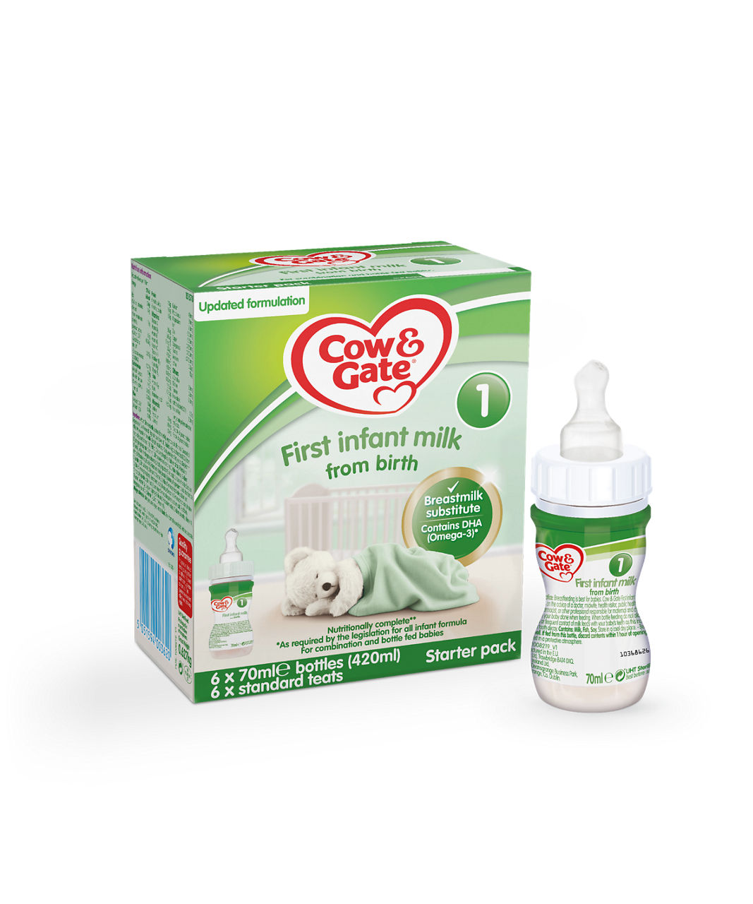 en-GB,Cow & Gate First Infant milk (liquid) Starter Pack