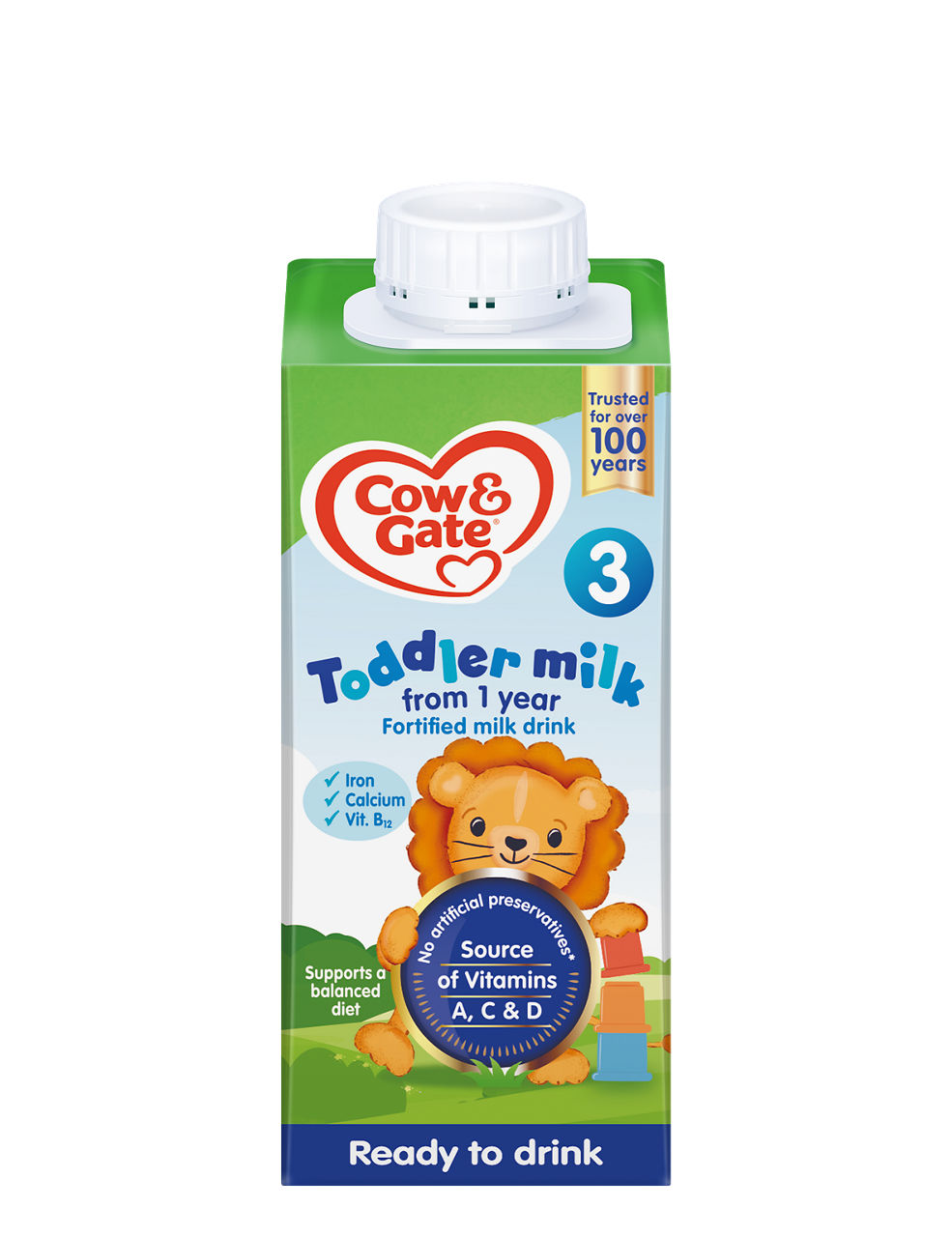 Cow & Gate Toddler Milk from 1 year, Ready to Drink 200ml