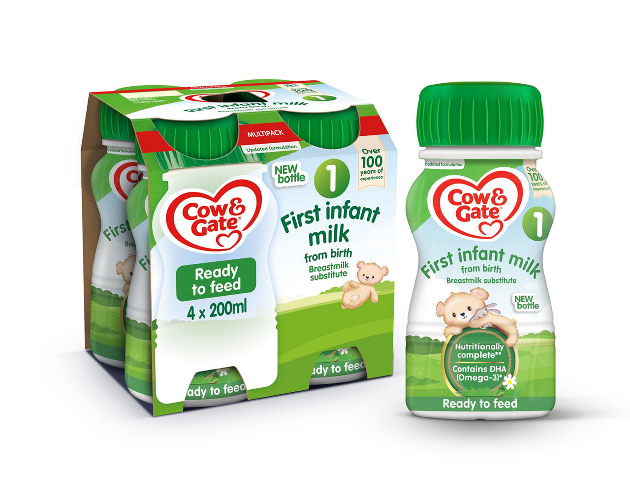 Cow & Gate Ready To Feed First Infant Milk  4x200ml