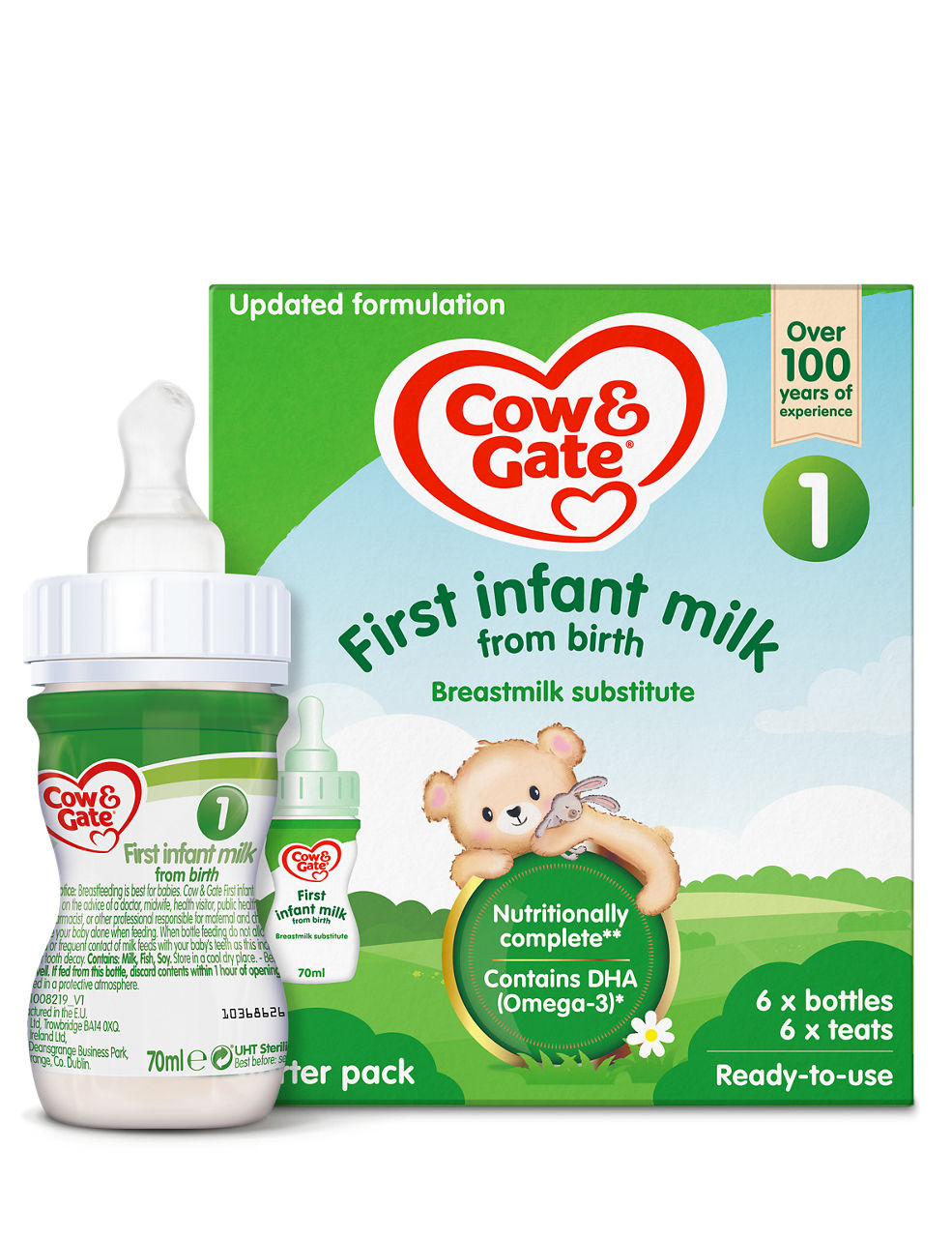 Cow & Gate First Infant Milk Starter Pack 6x70ml 		