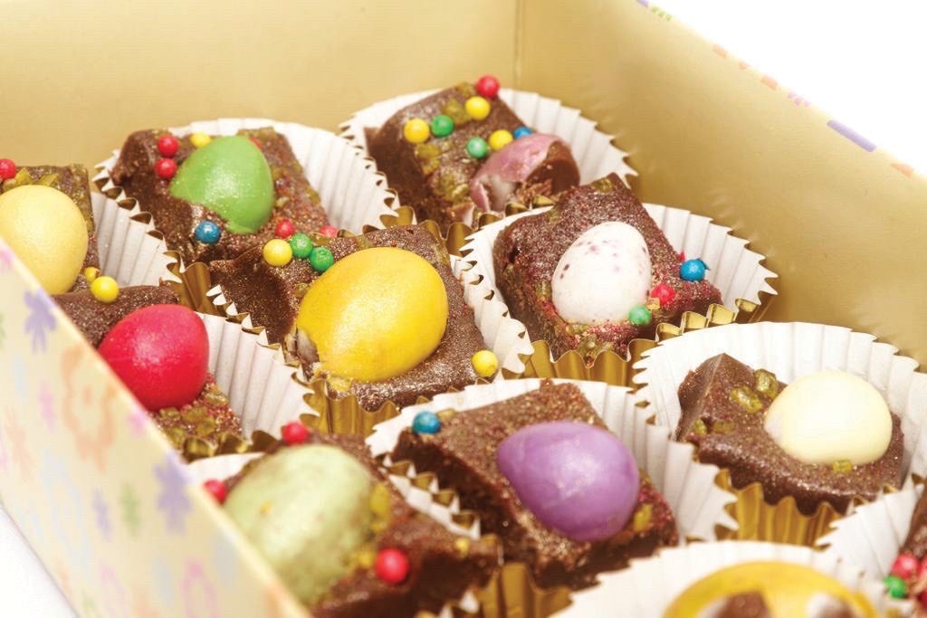 Chocolate Caramel Fudge with Decoration 