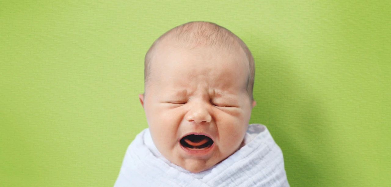 Colic baby crying