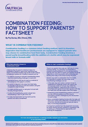 Combination feeding on how to support parents