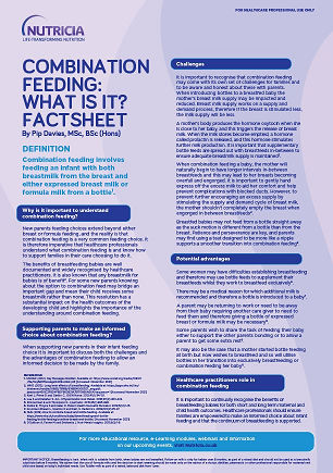 Combination feeding factsheet