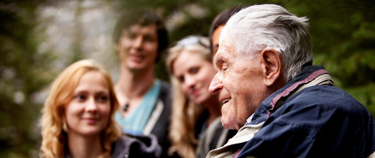 elderly man smiling
