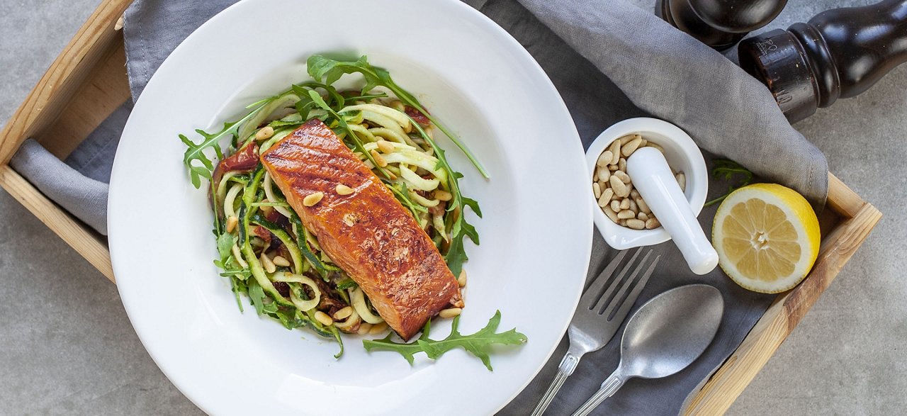 courgetti met zalm