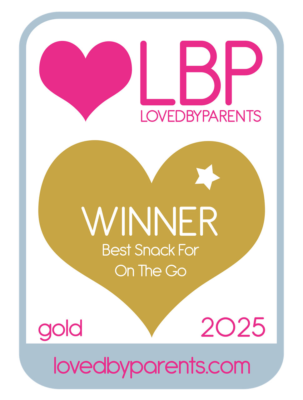 award icon for best snack on the go