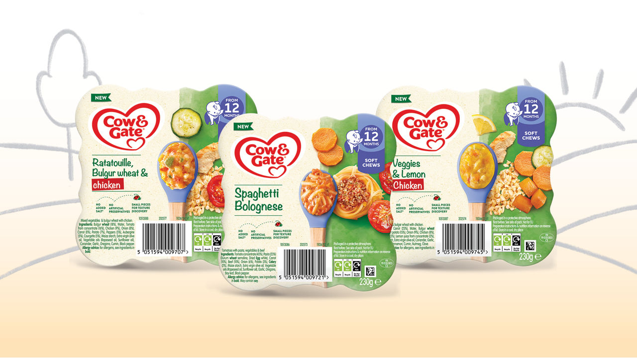 From 12 month Cow & Gate tasty toddler Plates