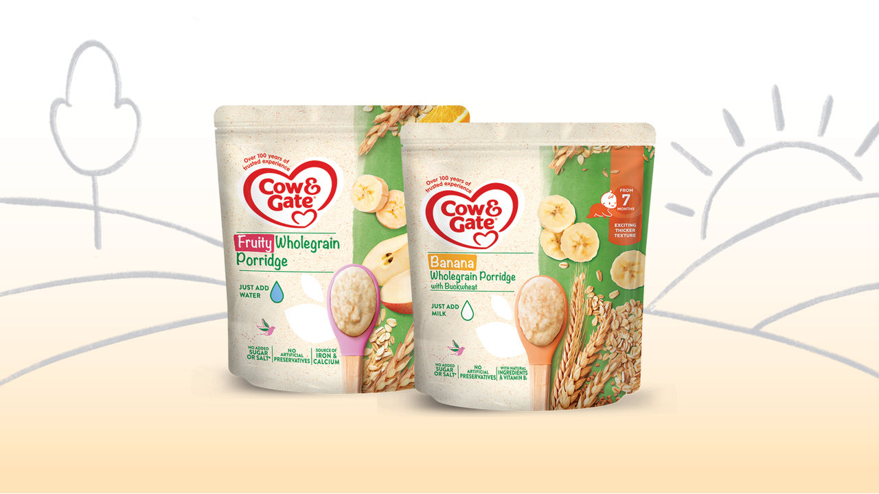 From 7 month Cow & Gate baby porridge