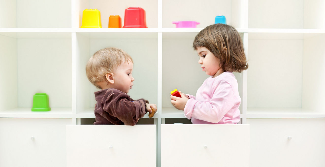 Cute children playing