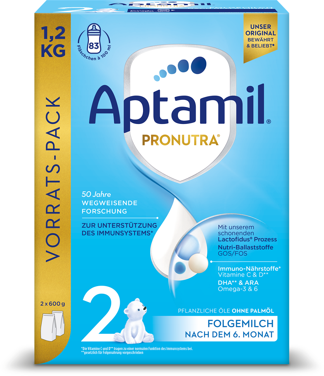 APTAMIL PRONUTRA 2 1200g 1,2kg DA 1222