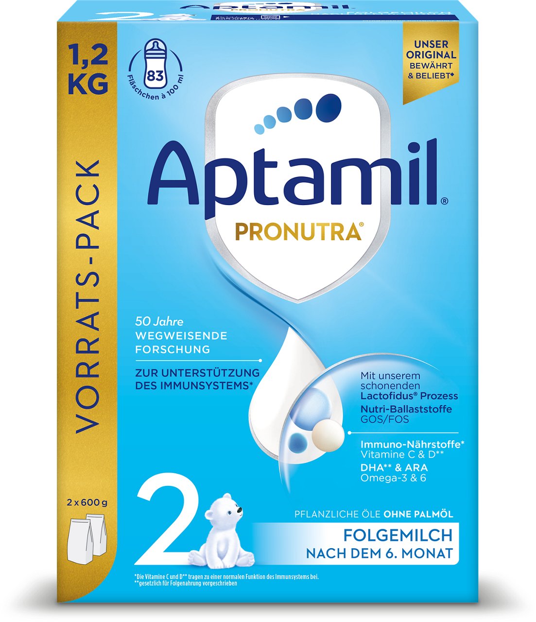 APTAMIL PRONUTRA 2 1200g 1,2kg DA 1222