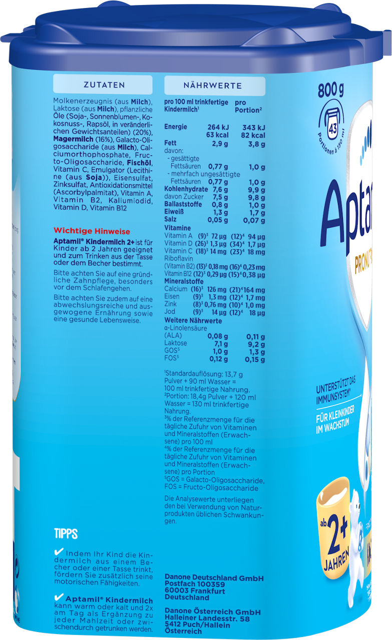 APTAMIL PRONUTRA KINDERMILCH 2+ 800g EZP DA 0623