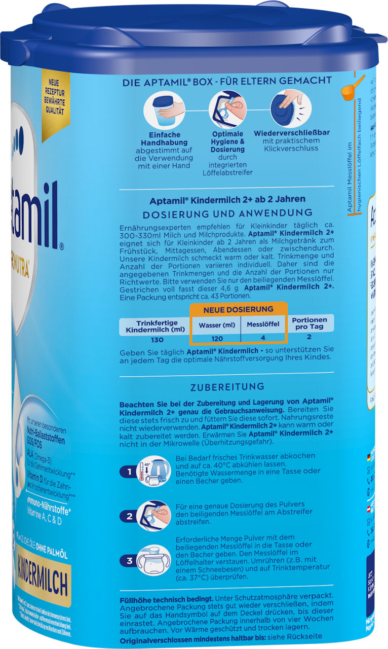 APTAMIL PRONUTRA KINDERMILCH 2+ 800g EZP DA 0623