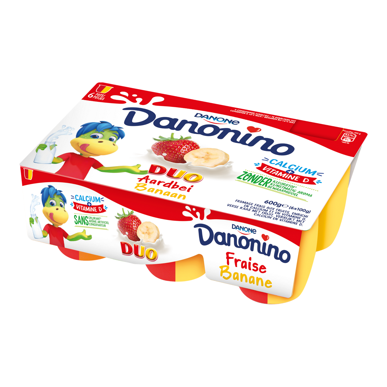 Danonino Duo Aardbei Banaan