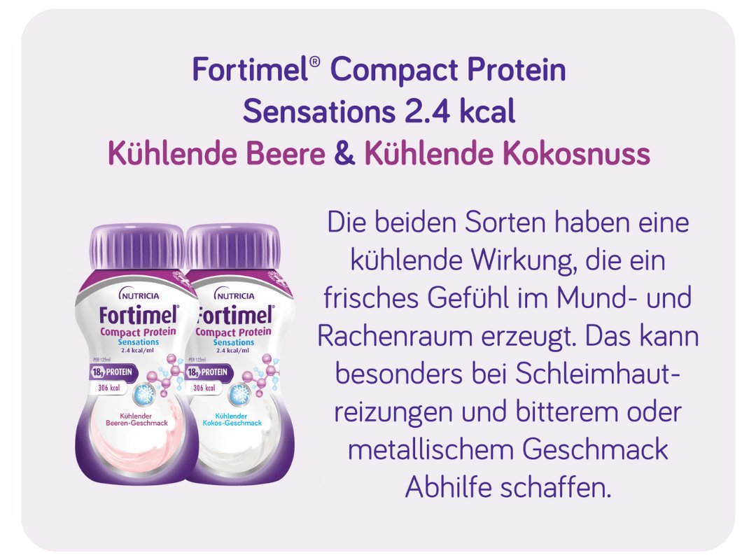 Fortimel Compact Protein Sensations - Info zu kuehlender Wirkung