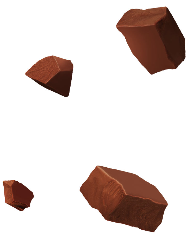 Floating chocolate chunks