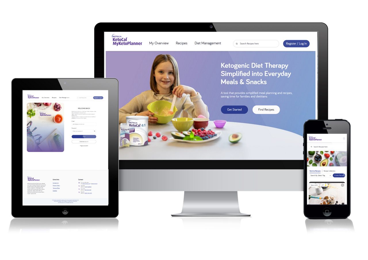 My KetoPlanner web platform on different devices
