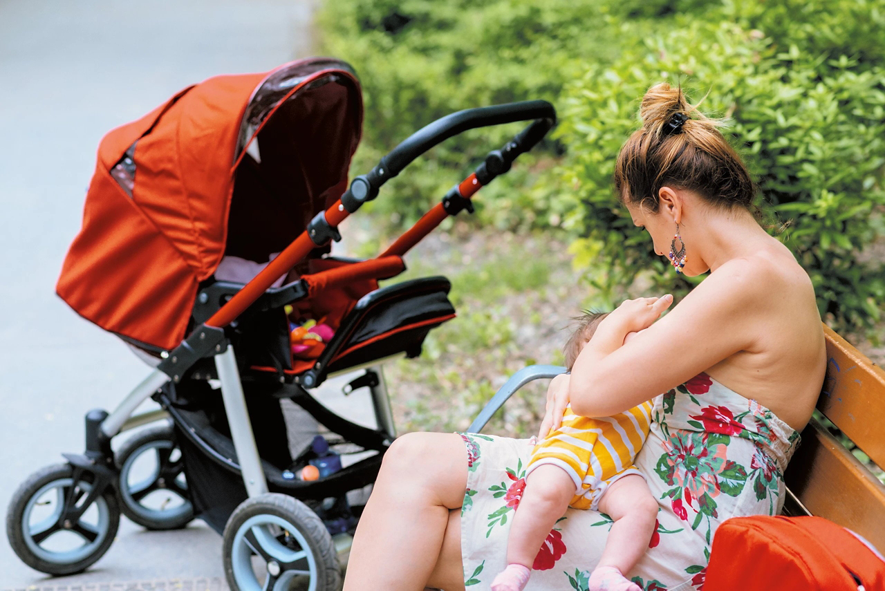 Baby breastfeeded