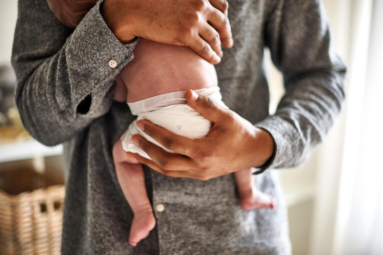 Father holding his baby