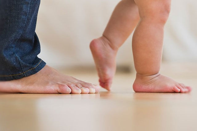 first steps baby feet