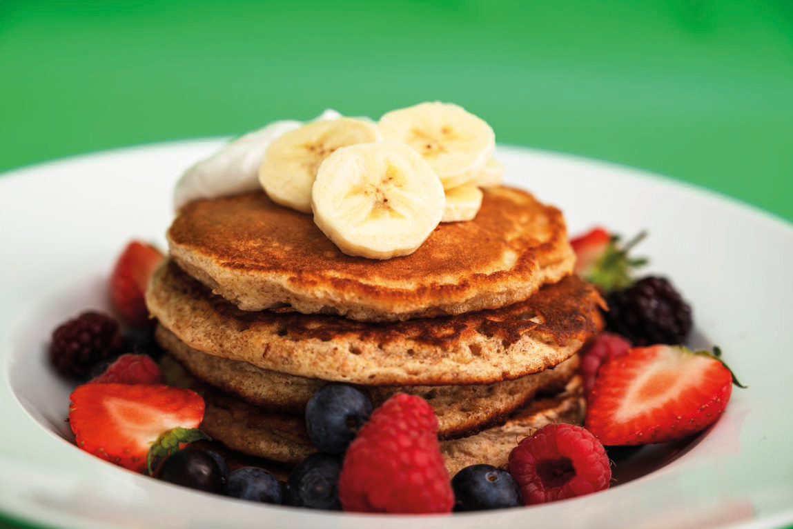 Fortini summer fruit oat pancakes