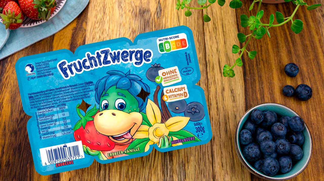 FruchtZwerge - 6er Pack Erdbeere, Erdbeer-Vanille, Heidelbeere