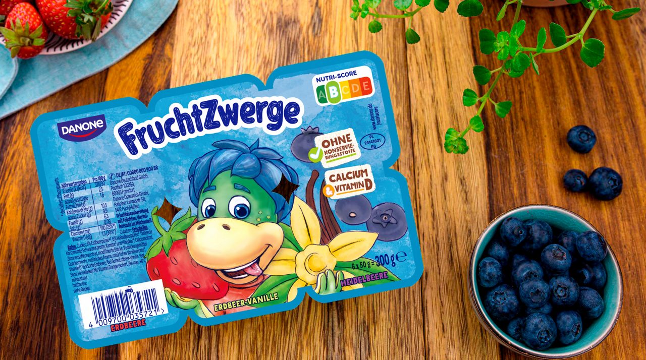 FruchtZwerge - 6er Pack Erdbeere, Erdbeer-Vanille, Heidelbeere