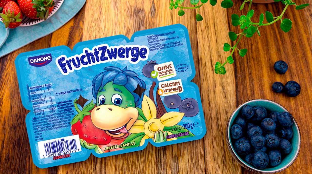 FruchtZwerge - 6er Pack Erdbeere, Erdbeer-Vanille, Heidelbeere