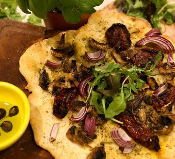 lowprotein garlic sundried tomato pizza