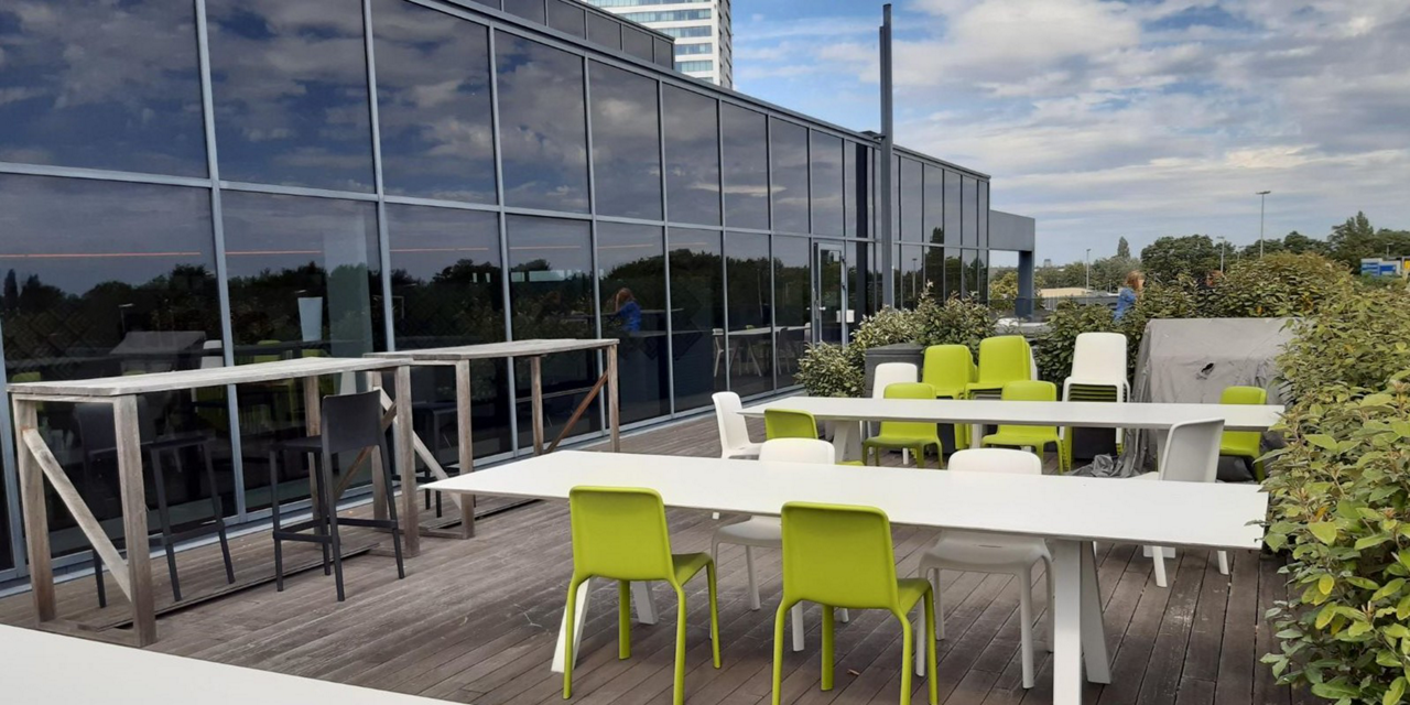 Alpro office roof terrace