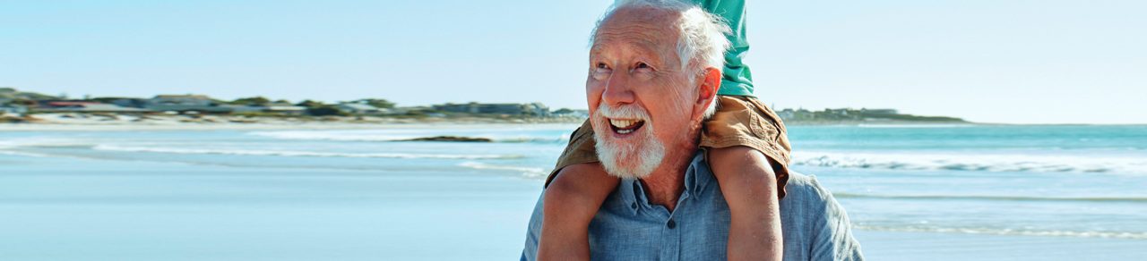 man op het strand