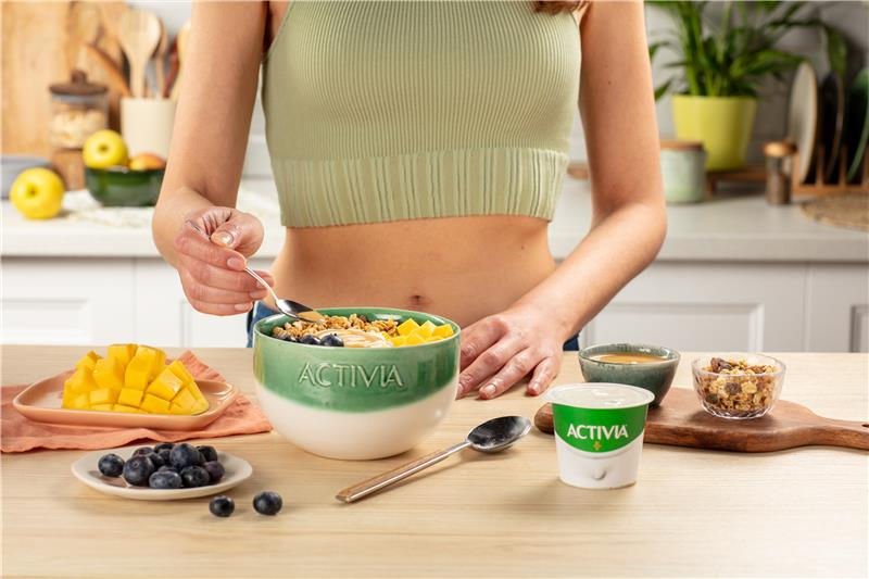 granola croquant maison avec Activia nature