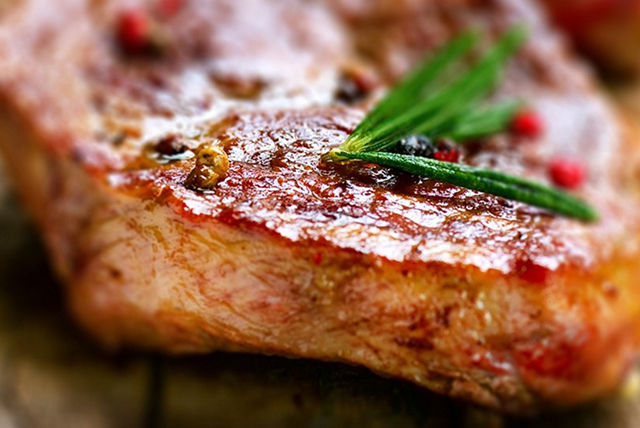 close-up de filete de carne de res