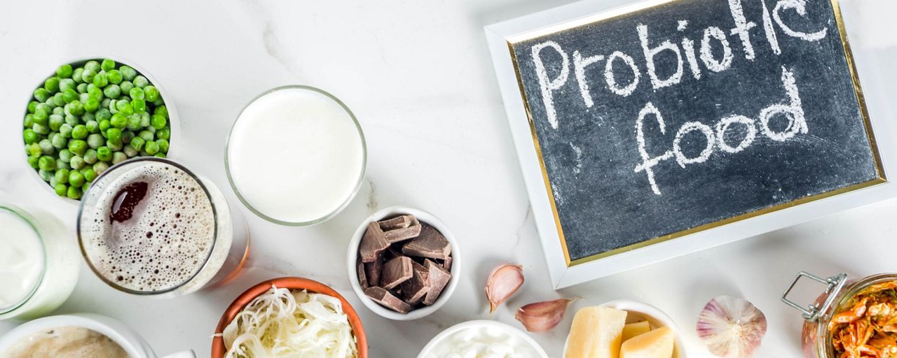 probiotic foods on a table