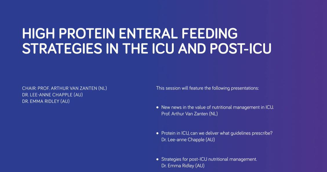 High protein enteral feeding strategies in the ICU and post-ICU poster